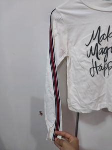 White Full Sleeves Top For Women