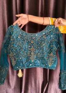 Fully work Blue lehgah choli without dupatta