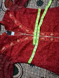 Red Embroidered Dress