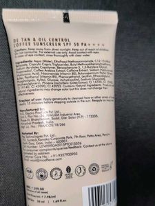 Detan And Oil Control Coffee Sunscreen
