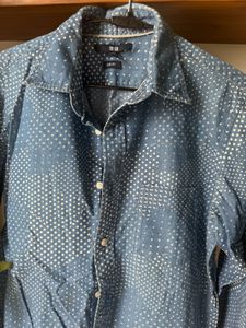Blue Uniqlo Patterned Shirt