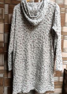 Cozy Animal Print Hoodie Dress