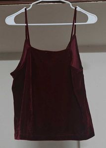 Maroon Velvet Top
