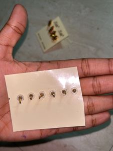 White And Golden Diamond Earrings