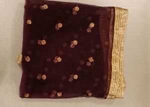 Purple &amp; Gold Embellished Tunic