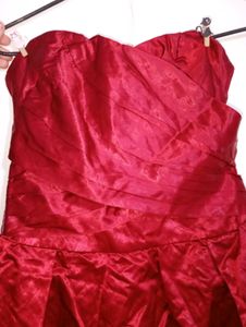 Dress. Cherry Red Colour Dress