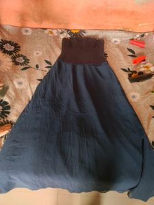 neavy blue western beauty gown