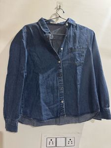 Denim Blue Button-Down Shirt
