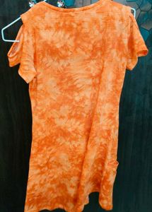 Orange White Top