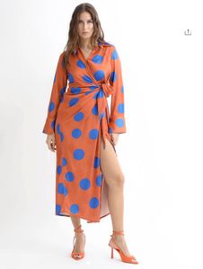 Chic Polka Dot Wrap Dress