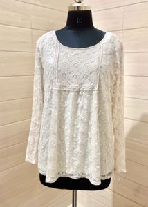 Imported Elegant White Lace Top