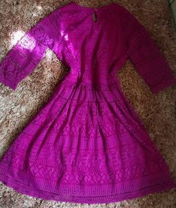 Magenta Lace Dress