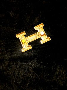 Hermes Gold Logo Belt Buckle