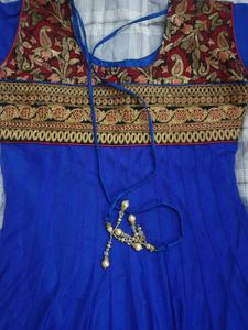 Blue Embroidered Dress