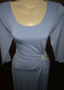shimmery blue gown