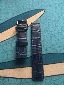 Dark Blue genuine Leather Watch Strap