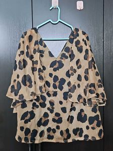 Leopard Print Layered Top