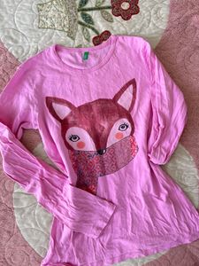 Cute Fox Graphic Long Sleeve Tee