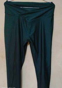 Dark Green V Cut  Leggings