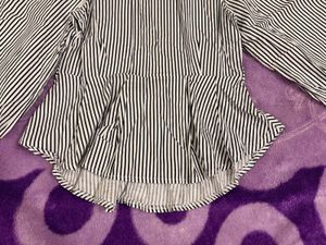 Striped Bow Blouse Top