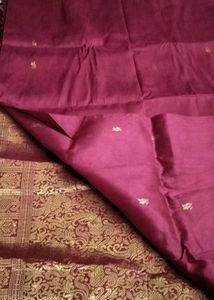 **Price Drop**Maroon Silk Border Saree