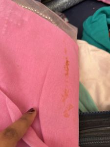 pure chiffon pink saree