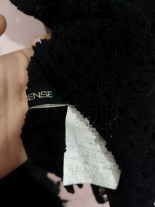 korean Crochet black top