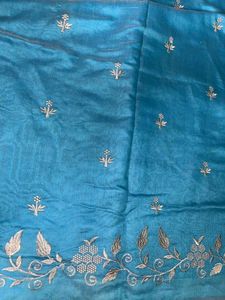 Daily Wear Blue Cotton Linen Saree