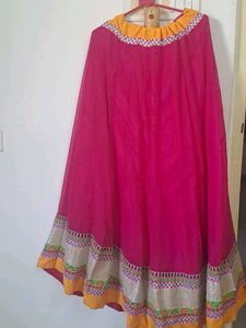 Yellow Pink Navratri Chaniya Choli