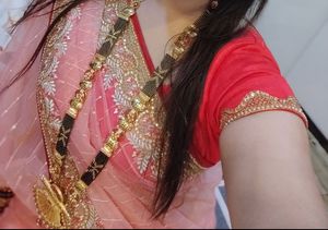 Elegant Peach Saree With Blouse