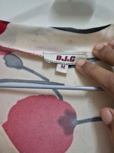 Long Top Red And Offwhite