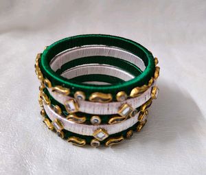Thread Kundan Bangle.