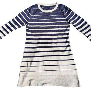 Winter Striped Knit Mini Dress