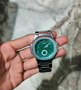 Casio Octagon Green Dial Watch