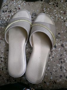 Party Wear Golden Wedges For Women In 39 Number