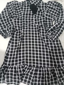 Checked Black And White Maxi