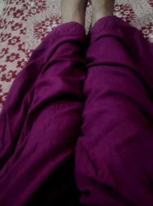 Rayon Purple Colour Patiyala Salwar