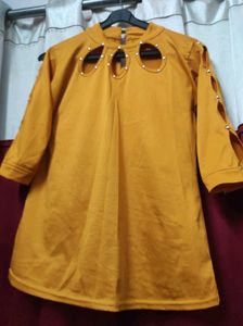 Beautiful Yellow Cutwork Top