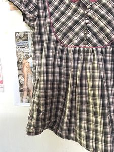 Plaid Puff Sleeve Top