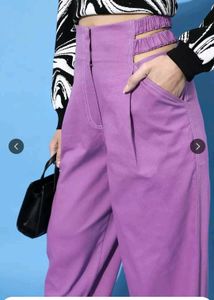 STREET9 CHARMING LAVENDER HIGH RISE TROUSERS