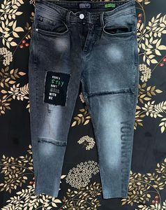 Graphic Patchwork Jeans