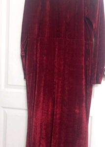 Maroon Velvet Dress