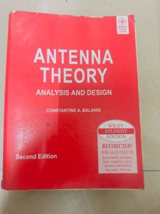 Antenna Theory by Constantine A. Balanis – 2nd Edi