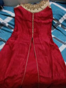 Maroon Colour Top With Lace Work
