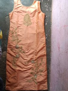 Women&#39;s Chanderi Silk Festiv  Long Kurtis