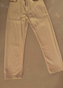 Beige Casual Pants/# Stright Fit Jeans/Cotton/S-29