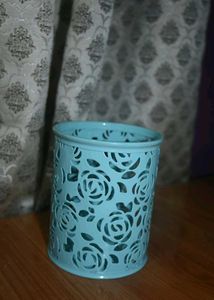 Cute Blue Floral Pen Holder/Pencil Stand