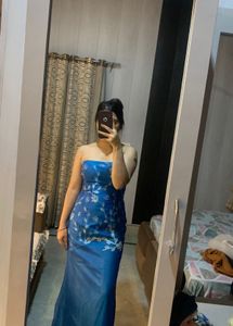 Teal Pretty Tubeless Gown ❤️🌸🦋