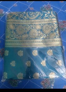Elegant Teal Banarasi Saree