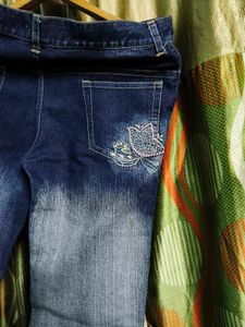 Embroidered Denim Jeans